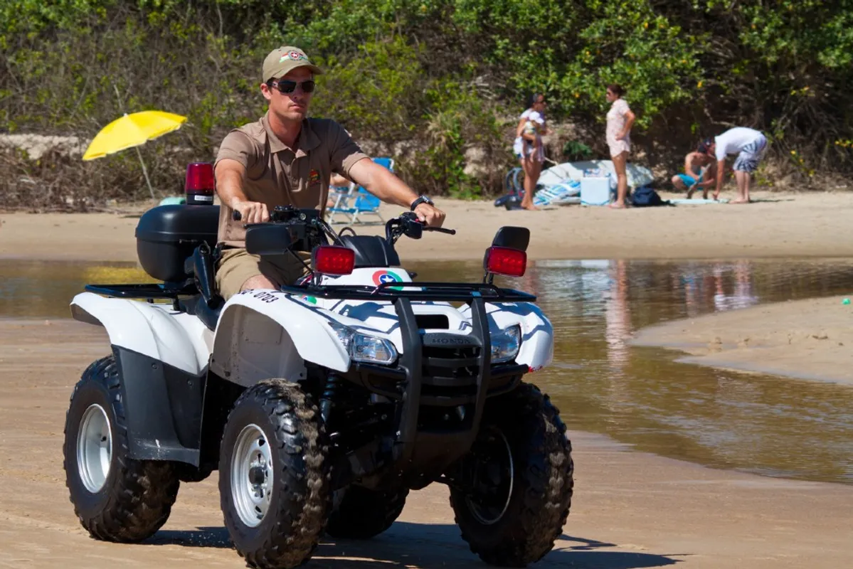 Policeman on Santa Catarina beach