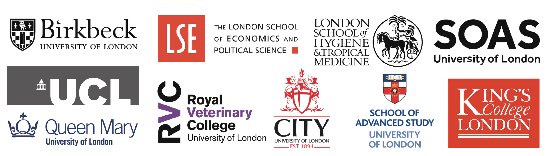 Collection of institution logos associated with BPSN