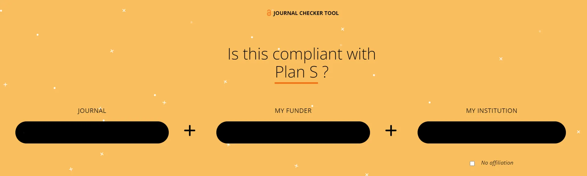 Front page of the Journal Checker Tool