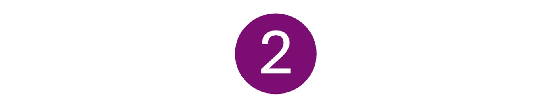 Purple circle with white number 2 inside