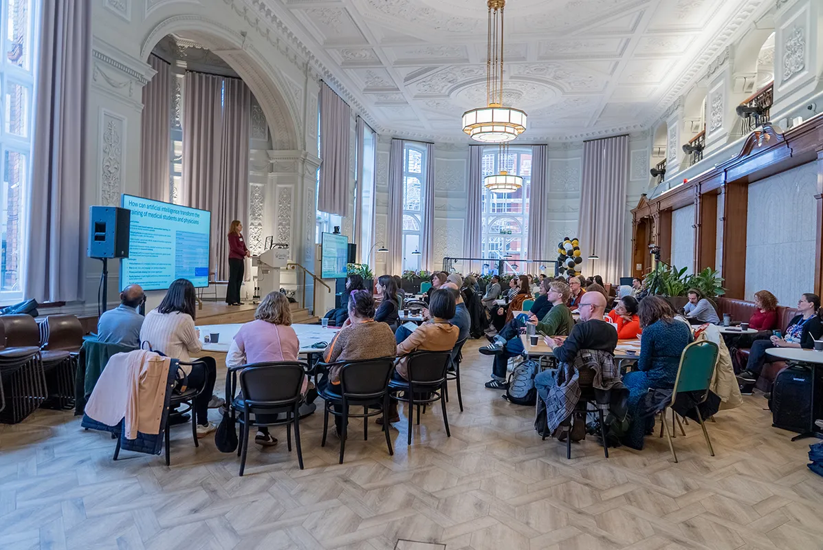 Photo of the symposium being held in the old library