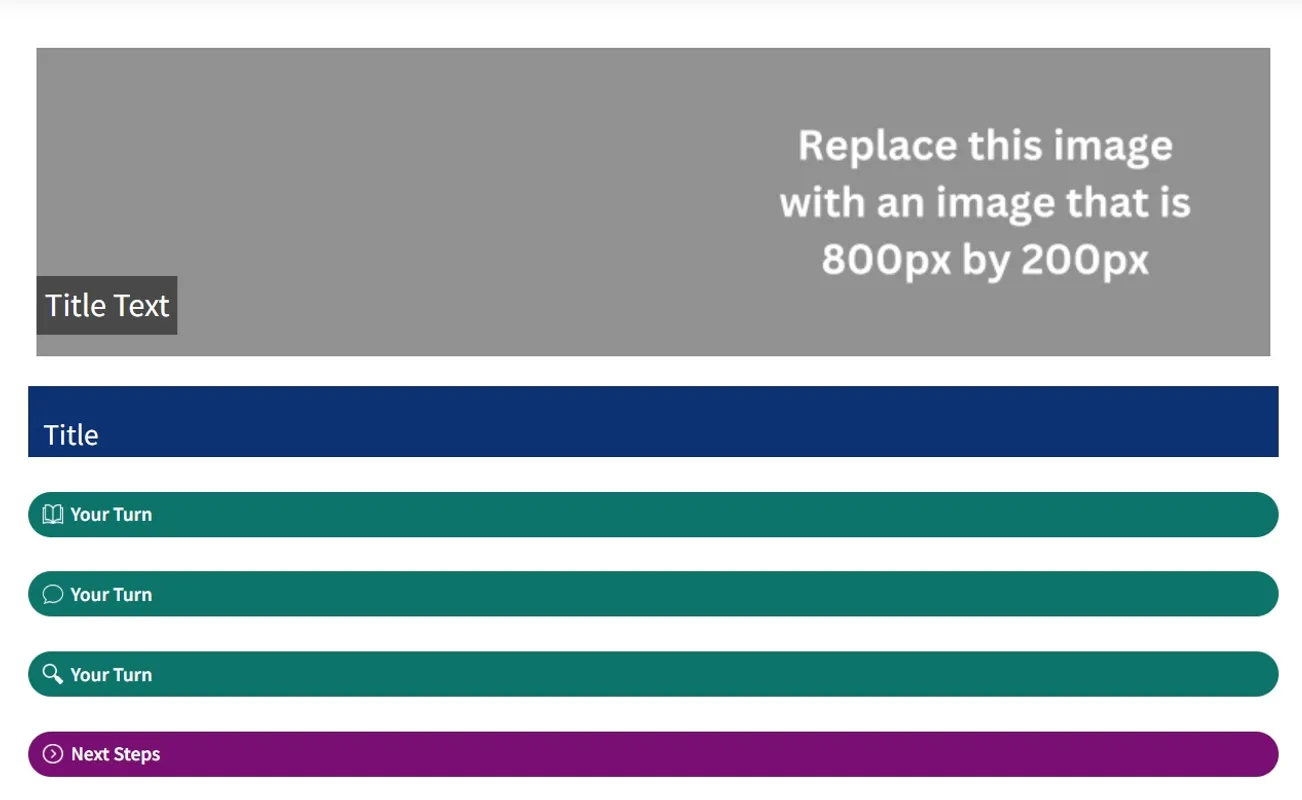 A screenshot of all the new snippet elements placed next to each other.