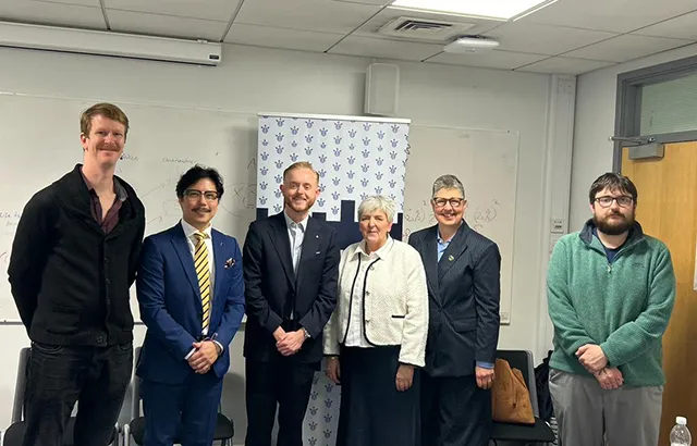 Andrew Pitt with speakers at the 'Young Perspectives on Extremism'.