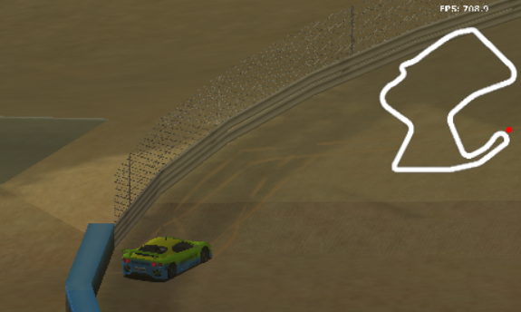 F1 car doing a lap for AI competition